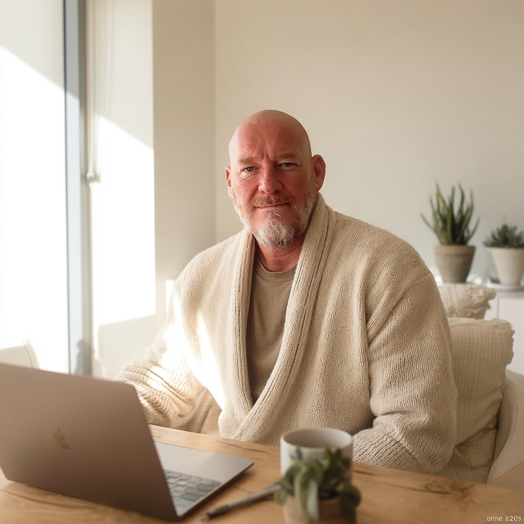 Dawid Falck writing at his desk